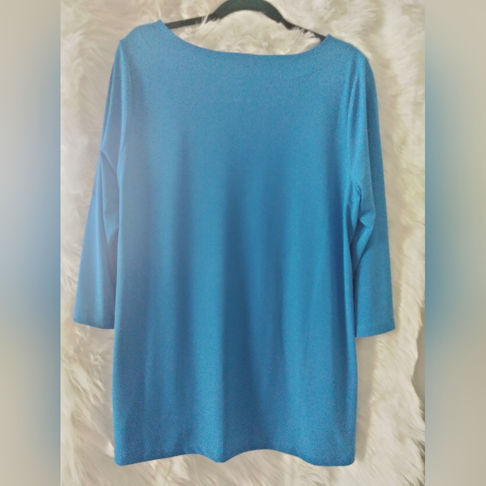 NWT IMAN Global Chic Long-Sleeve Top 💙 Bold Color, Effortless Glam - Picture 5 of 5